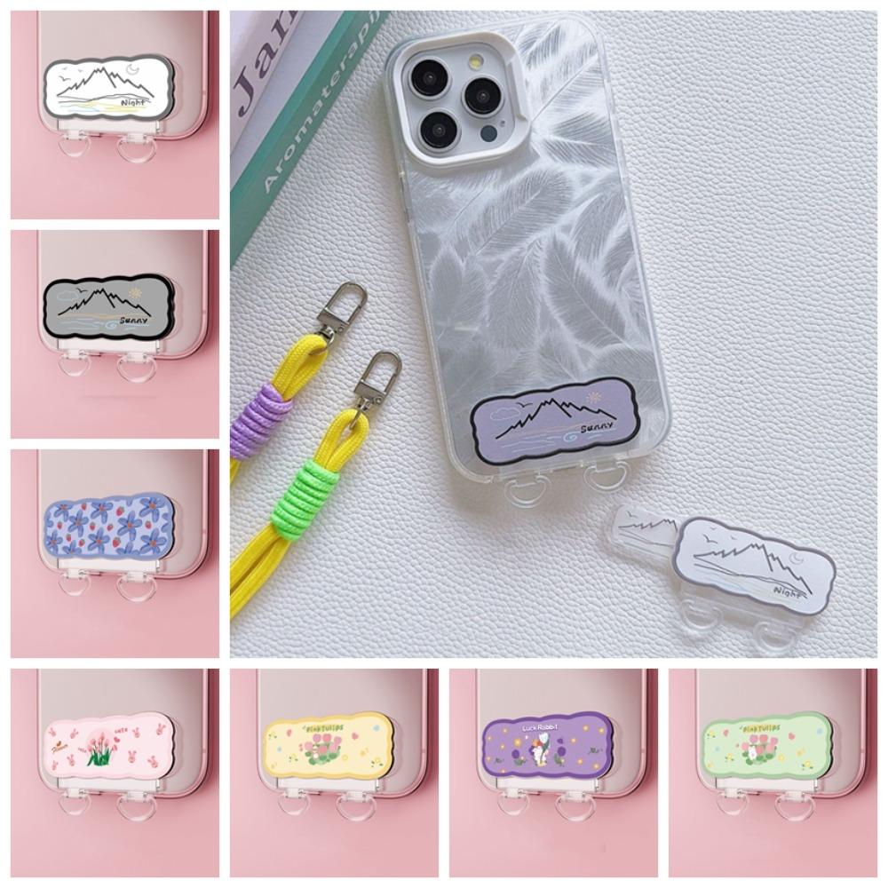 

Double Ring Phone Lanyard Gasket Buckle Phone Gasket Patch Mobile Tether Pad Hanging Cord style 9
