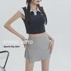 Gonna Midi Snellente a Vita Alta da Donna - Stile Hot Girl Primavera/Estate, Spacco Sportivo Bodycon Anti-Esposizione con Dettaglio Pantalone Fluido.