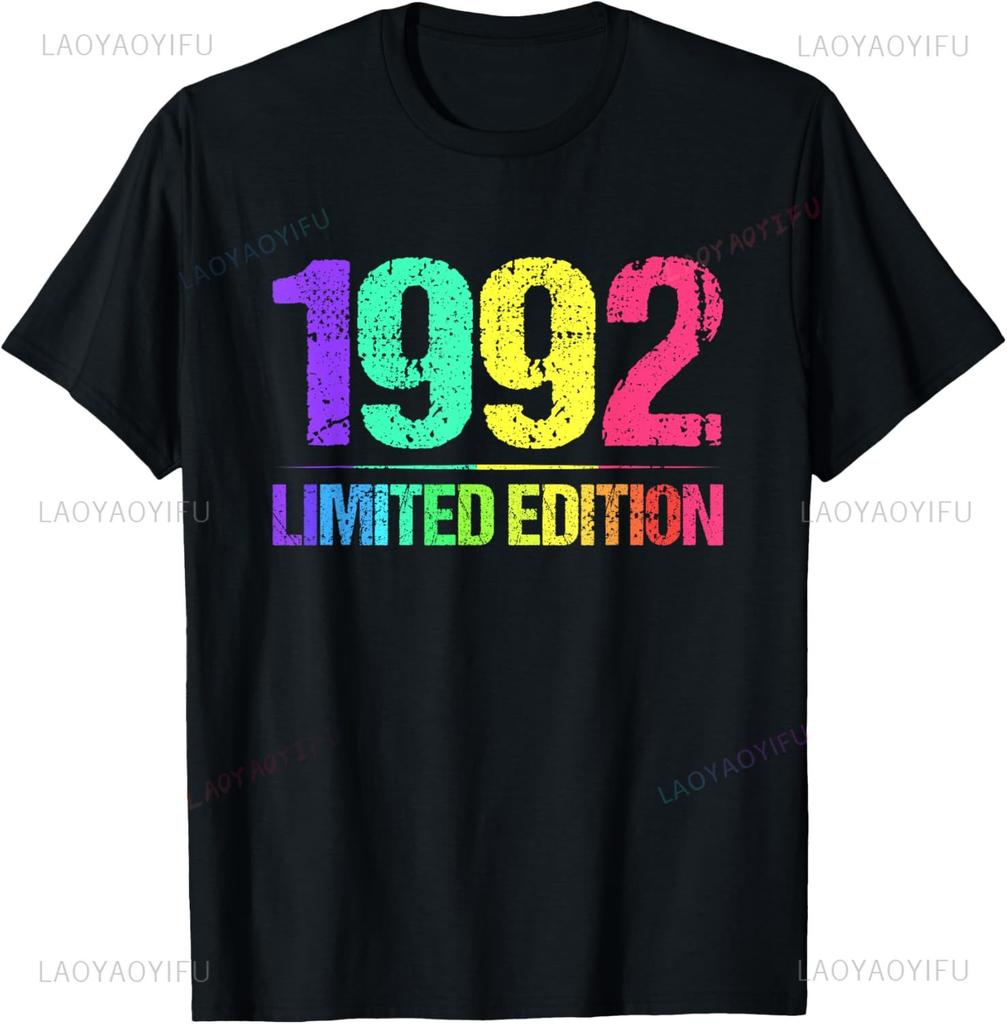 Made in 1992 33 Years Old Retro Vintage 80s 33th Birthday TShirt Unisex Summer Streetwear Tops Personalized Clothing Camisas
