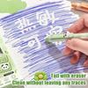 4PCS/Box Push Using Neutral Pen Erasable Writing Tool Multifunctional Ballpoint Pen  Gift