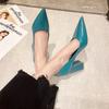 Fashion Pointed Toe With Heel Women's Shoes Blue Non Slip 2025 Trend Lastest Casual Spring Beau Today Quick Delivery On Y2k Ladies Pumps