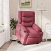 VidaXL Electric Massage Recliner Burgundy Red Fabric 3310282