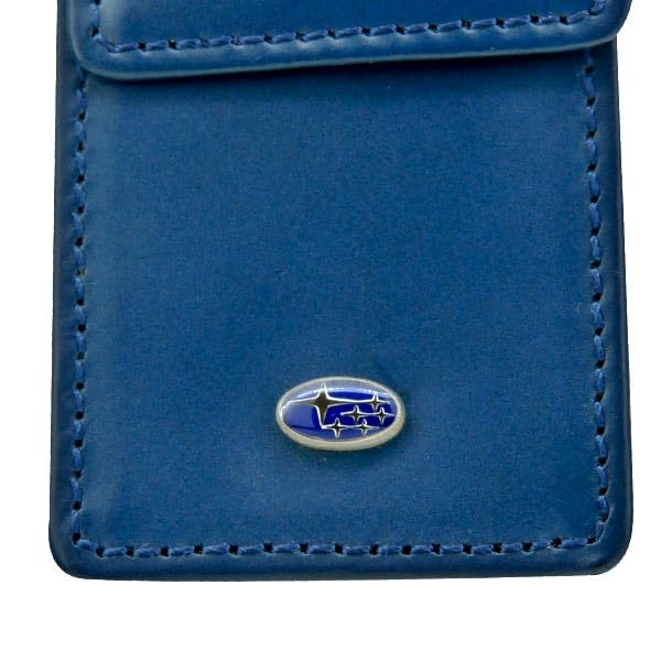 Subaru Genuine Leather Pencil Official Subaru Zipper Navy with Subaru Logo (SUBARU) Case, Product, Closure, Compact, Blue,