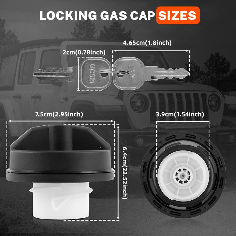 Tapa de Tanque de Combustible con Cerradura y Llave Para Jeep Wrangler Cherokee Grand Cherokee Dodge Challenger Ram 05278655AB