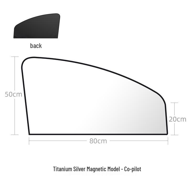 Magnetic Car Sunshade & Privacy Curtain - Heat Insulation, Light Blocking Visor and Side Shield