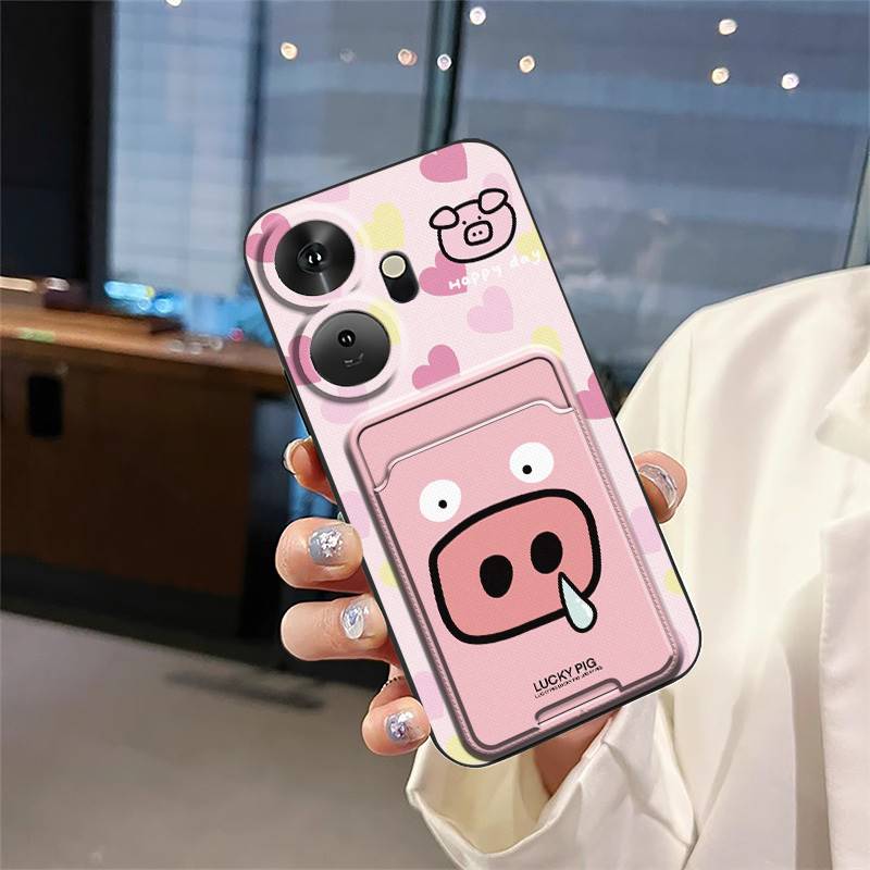 Card Slot Card Bag Phone Case For Itel P55+/P55 Plus Dirt-resistant Graffiti Silicone Cover Anti-dust TPU Protective