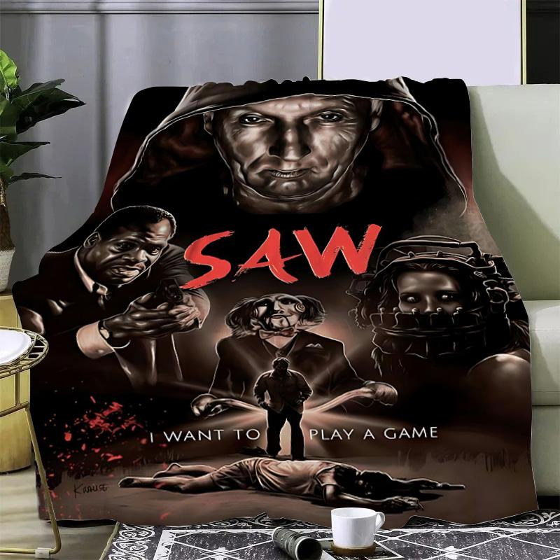 Saw X Horror Thriller Movie Printed Blanket Picnic Blankets Warm Blanket Soft and Comfortable Blanket Home Travel Birthday Gift