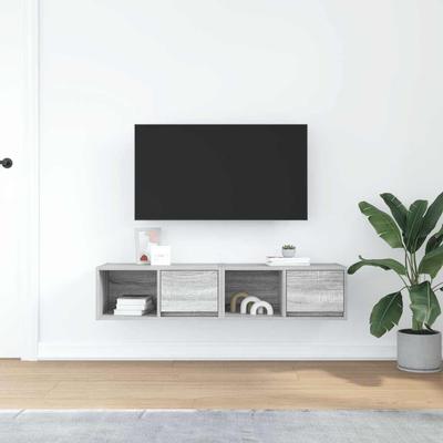 TV Cabinets 2 Pcs Grey Sonoma 60 X 31 X 25.5 Cm Particleboard