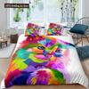 Cat Duvet Cover Set Pet Cats Pattern Twin Bedding Set Cute Kitten For Boys Polyester Mysterious Black Cat King Size Quilt Cover