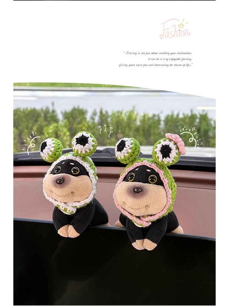 Creative Bee Dog Car Ornament: Cute Figurine for Center Console Decoration