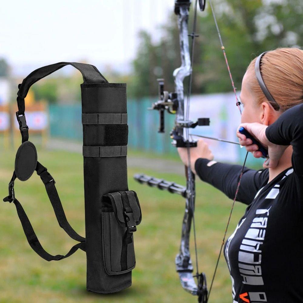 Single Shoulder Archery  Quiver Adjustable Strap Arrow Bag  Outdoor  Hunting Accessories