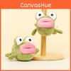 Entzückender Plüschfrosch Schlüsselanhänger Niedliche Cartoon Tierpuppe Taschenanhänger 10cm Groß