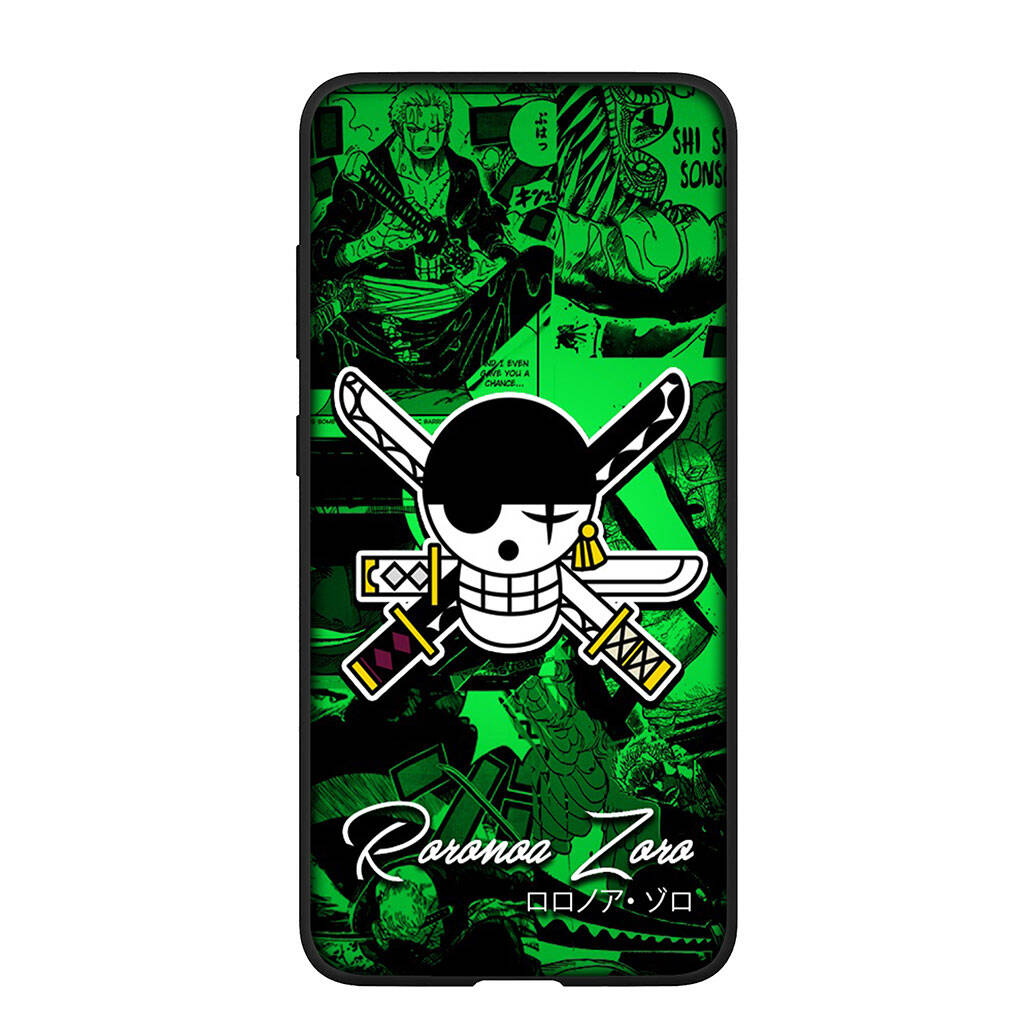 Coque de téléphone pour Samsung Galaxy S25 S23 S24 Ultra FE Plus A05 A06 A15 A16 A36 A37 A35 A54 A55 A56 A57 A25 A26 A53 A17 A52 One Pieces Roronoa Zoro Housse