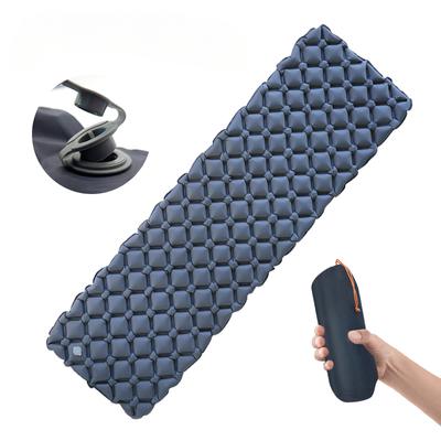 Outdoor Sleeping Pad Camping Inflatable Mattress Ultralight Air Cushion Travel Mat Folding Bed No Headrest for Built-in Inflator Pump Travel Hiking