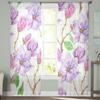 Delicate Flowers Sheer Window Curtains For Living Room Bedroom Modern Voile Tulle Curtains Fabric Drapes For Kitchen
