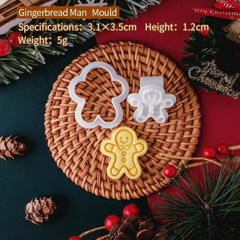 

Christmas Cookie Mold Cartoon Fireplace/Gingerbread Man/Xmas Tree Fondant Cake Decorating Tools Biscuit Cutting Mold Baking Tool