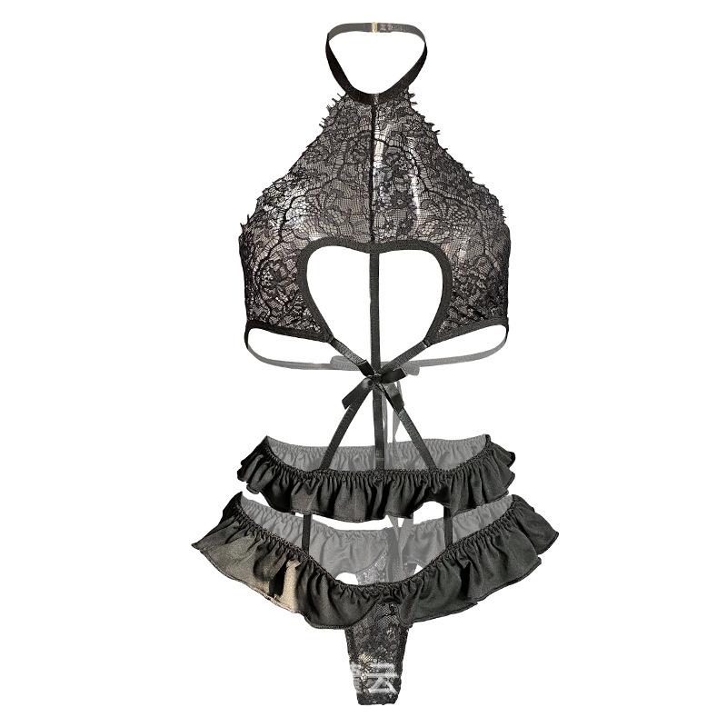 Sex Underwear Sexy Lace Seduction onesie Free Open Breast Passion Backless Set