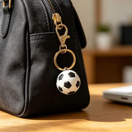 Keychain Pendant, Football Design Key Ring with Lobster Clasp, Thickened Metal Keychain for Backpack Bag Handbag