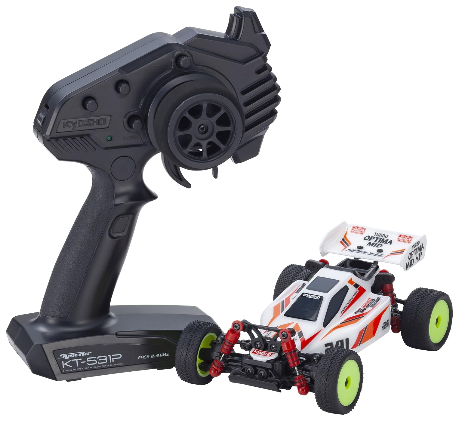 

Kyosho Buggy Readyset Turbo Optima Mid Special White Electric Radio Control 32096W Mini-Z