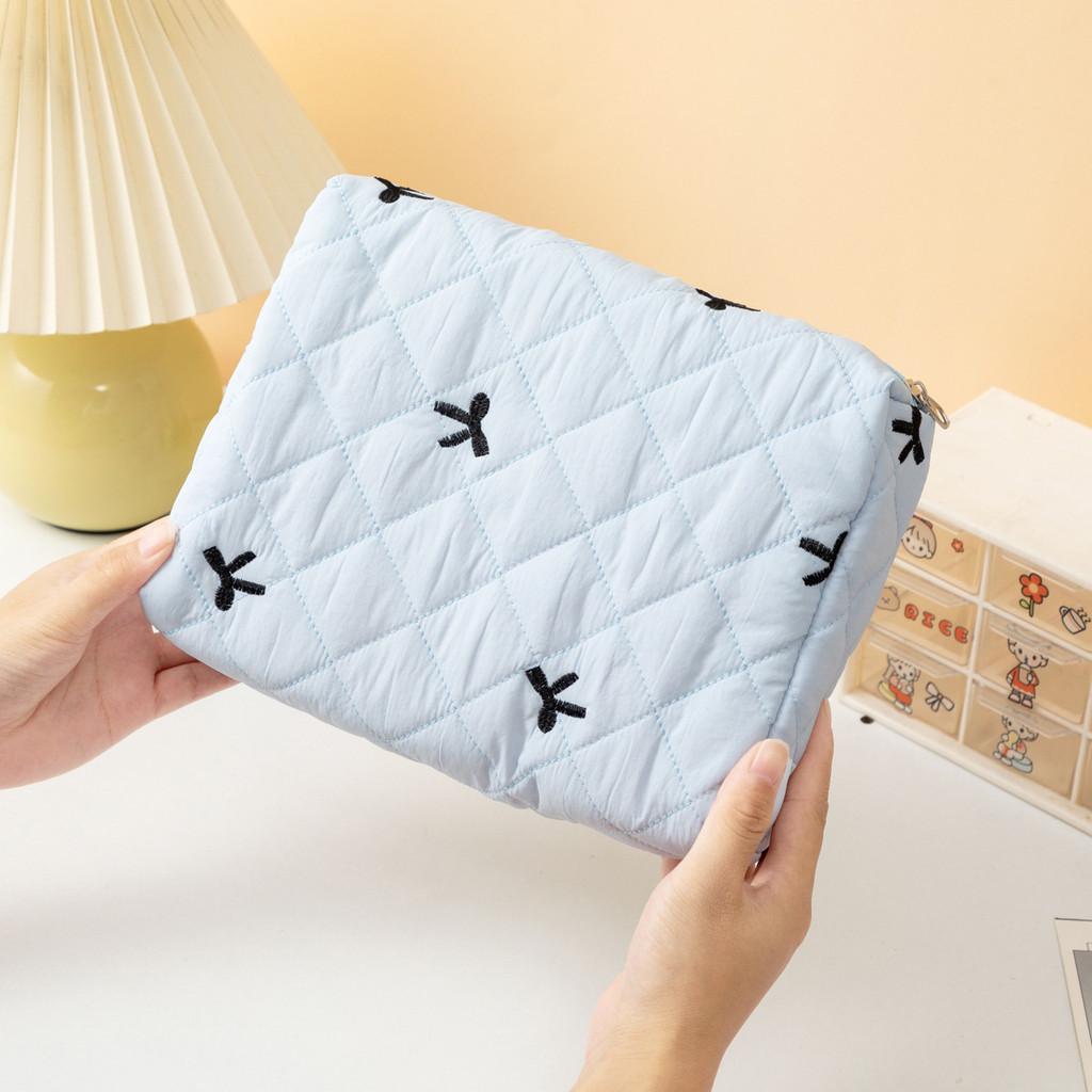 Elegant Butterfly Bow Travel Makeup Bag With Large Capacity And Embroidery For Women And Men