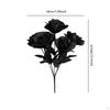 Artificial Black Roses, Centerpieces for Halloween Decoration, Lightweight, Ideal DIY Projects,