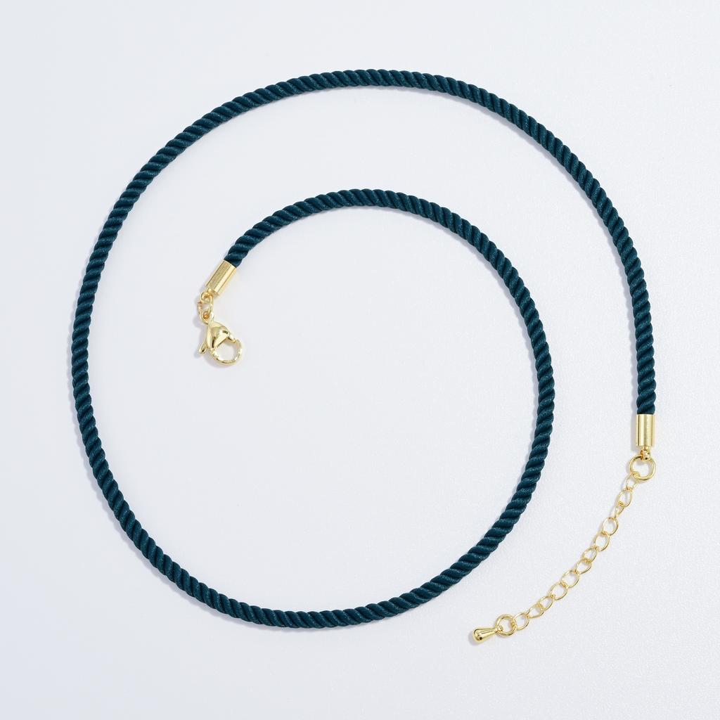 ZHUKOU Braided Cord Necklace Handmade DIY Jewellery Making Accessories Total chain length: approximately 19.69 inches