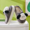 Pantofole Antiscivolo in Velluto di Cotone: Comfort Peloso, a Suola Spessa e a Punta Chiusa per Autunno e Inverno