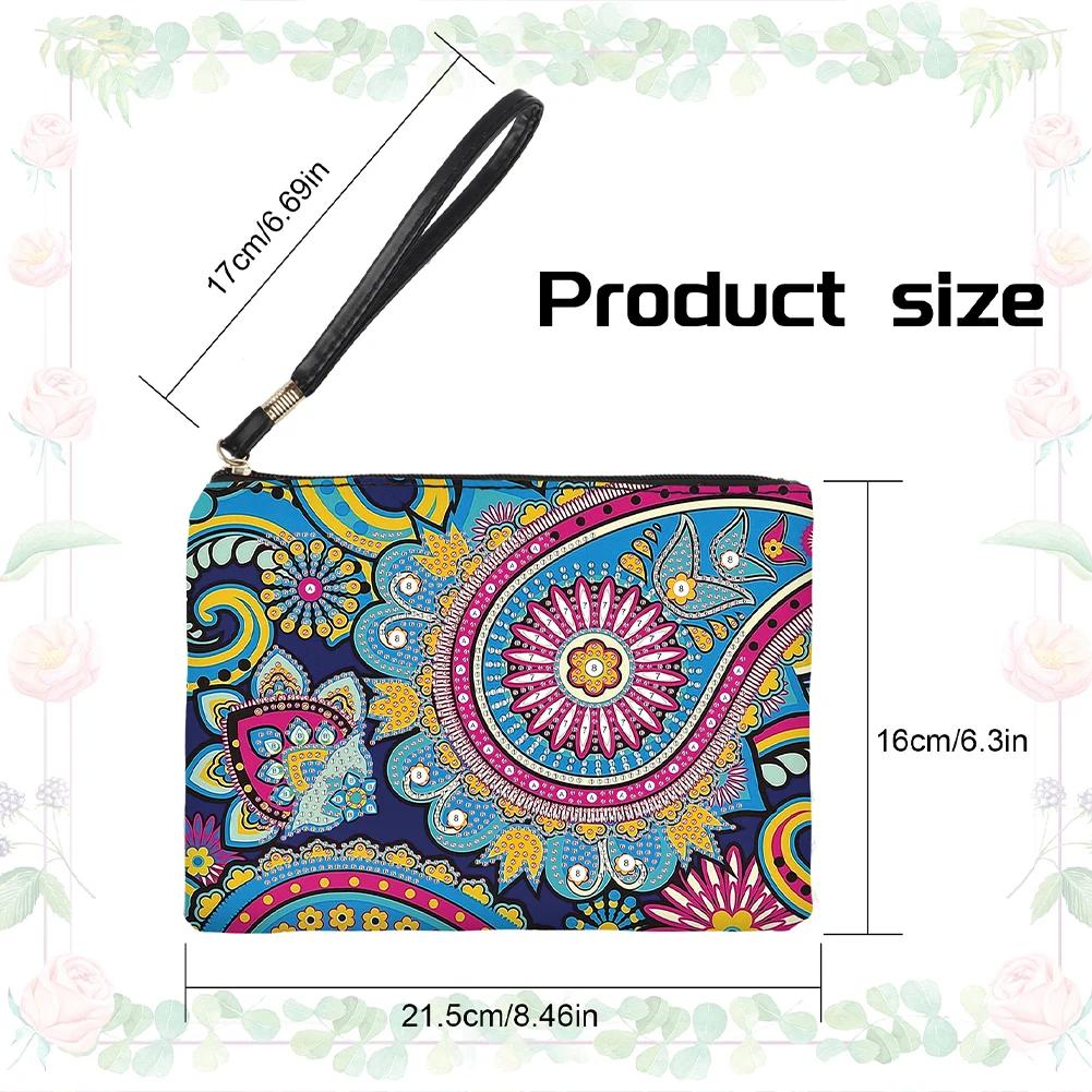 DIY Special Diamond Painting Pouch Peafowl Butterfly Flower Leather Chain Bags Women Storage Bag Diamond Embroidery Wallet Pouch