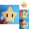 Cute Mushroom Mario Plush Star Hanging Pendant Yellow Cartoon Stuffed Toy