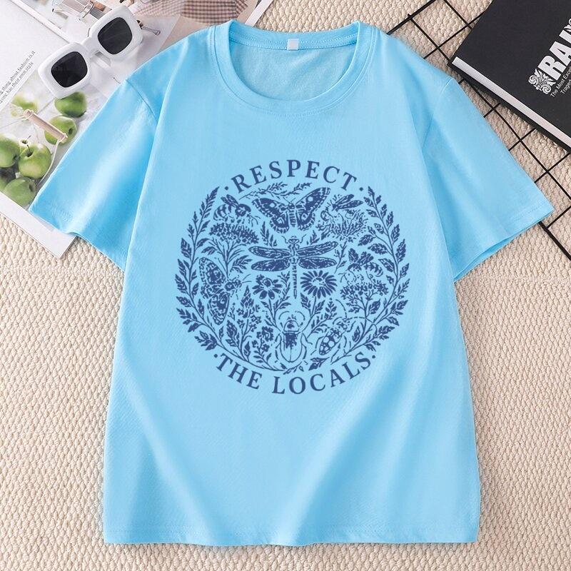 Respect The Locals TShirt Unisex Unisex Wildlife Nature Tee Camping Hiking Nature Lover T Shirts Casual Round Neck Printed Clothing