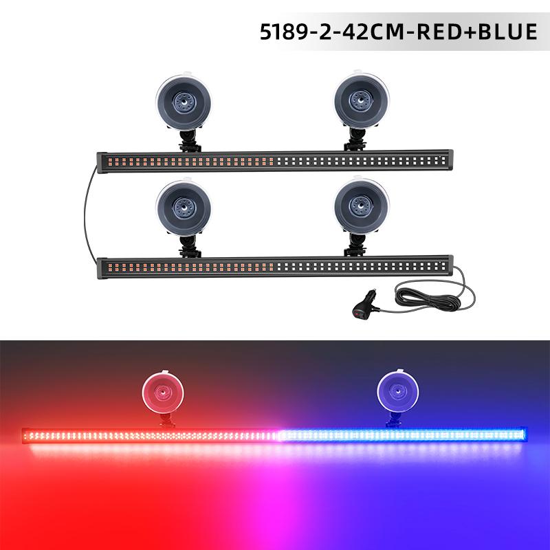 2PCS Car Strobe Lights 96LED Front Windshield Flash Emergency Lamp Bar for Car Suv Roof Top Strobe Warning Lights Assembly