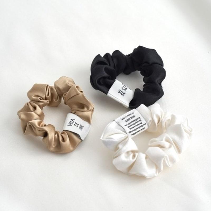 VILLA DE SILK Baby scrunchie 3set (White/Beige/Black)