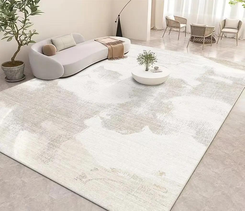 Minimalism Solid Color Carpet Japanese Style Beige Carpets for Living Room Bedroom Cloakroom Foot Mat Hall Sofa Area Large Rug