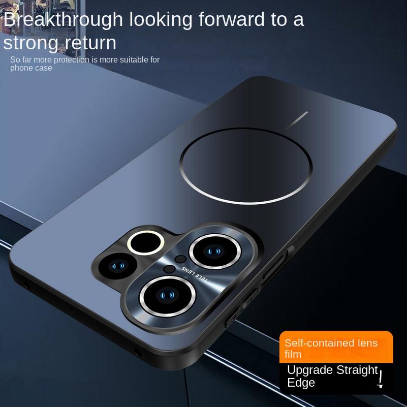 For VIVO X200 FE Metal Lens Protection Wireless Charging Case For VIVO S30 Pro Mini Matte PC Acrylic Hard Shockproof Cover