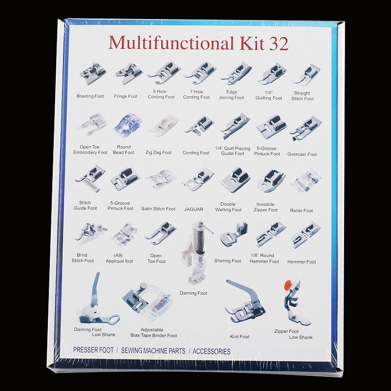 Multifunctional Sewing Machine Presser Foot Set: 32, 42, 48, 52, 62, 72 Pcs