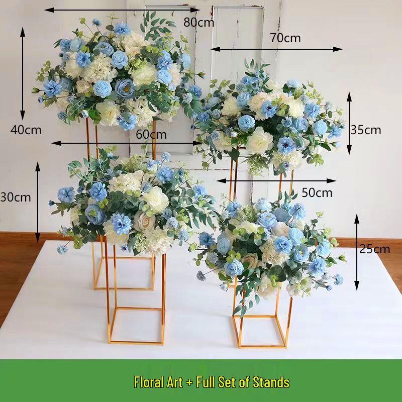 Geometric Iron Art Wedding Flower Ornaments for Venue Decoration