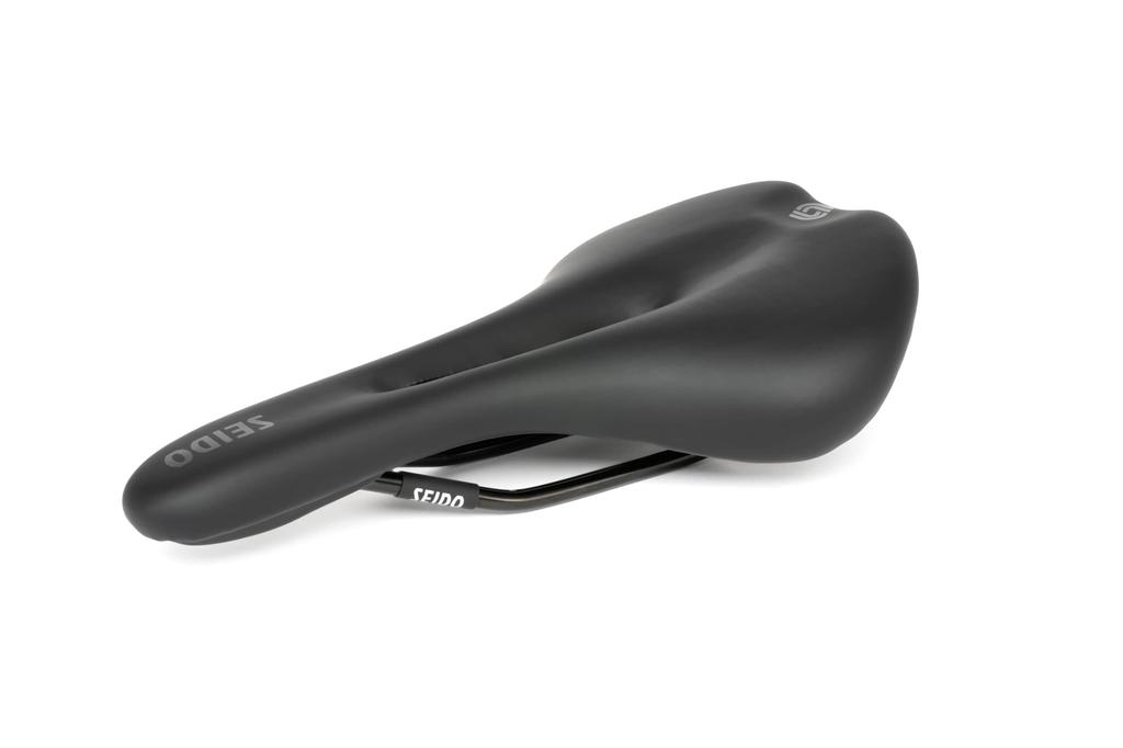 Seido Bicycle Saddle Evo Seat Black Rail One Size Seat/Black