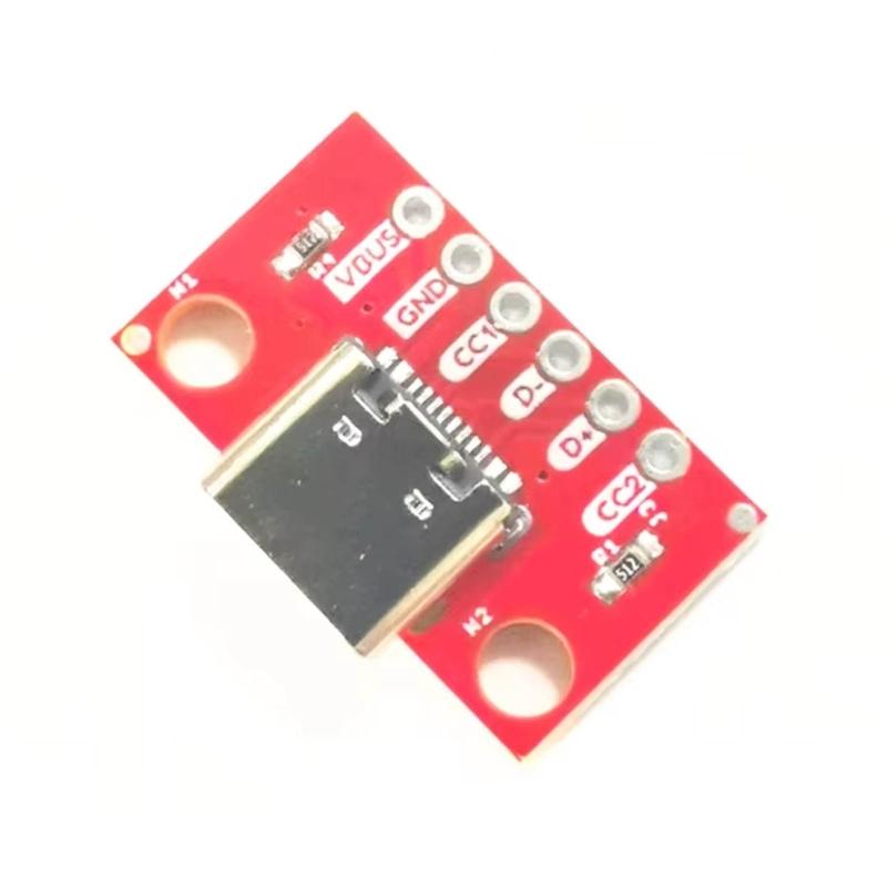 10Pcs Type C Female Test Board USB3.1 16P to 2.54 High Current Power Adapters Board Module Data Transfer for Engineers