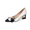 Women Fashion High Quality Patent Leather Spring Slip On Anti Skid Floral High Heel Shoes Lady Party Pumps Ab511