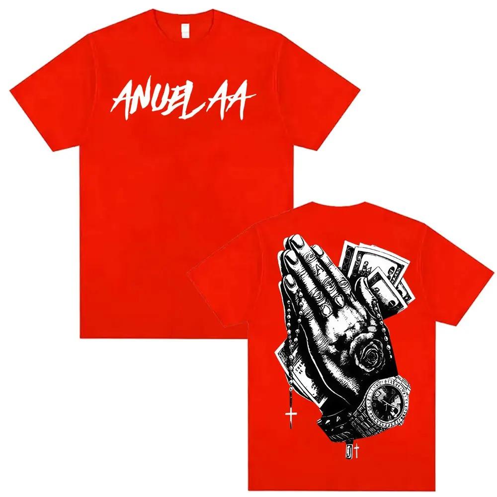 Anuel AA Real Hasta La Muerte Merch Tshirt High-end Luxury Y2k Short soft Oversized Unisex Comfortable Breathable Streetwear tee S
