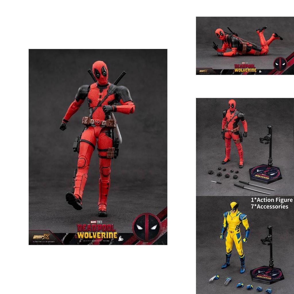Deadpool und Wolverine Actionfigur Hochdetailliert Maßstab 1 zu 24 Sammlerstück