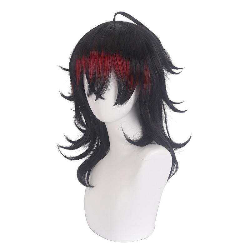 Vox Akuma Cosplay Wig Long Black Hair With Stunning Gradient Red Highlights