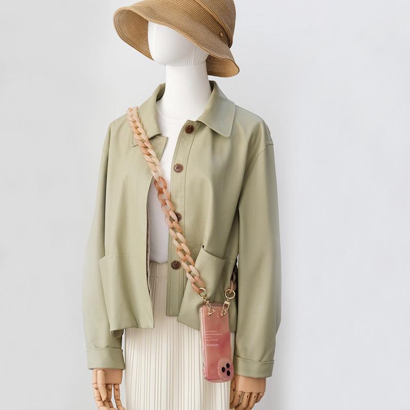 New Phone Accessory Detachable Parts Chain Blue Crossbody Resin Luxury Strap Amber Phone Case Chains Red Acrylic Shoulder Chain