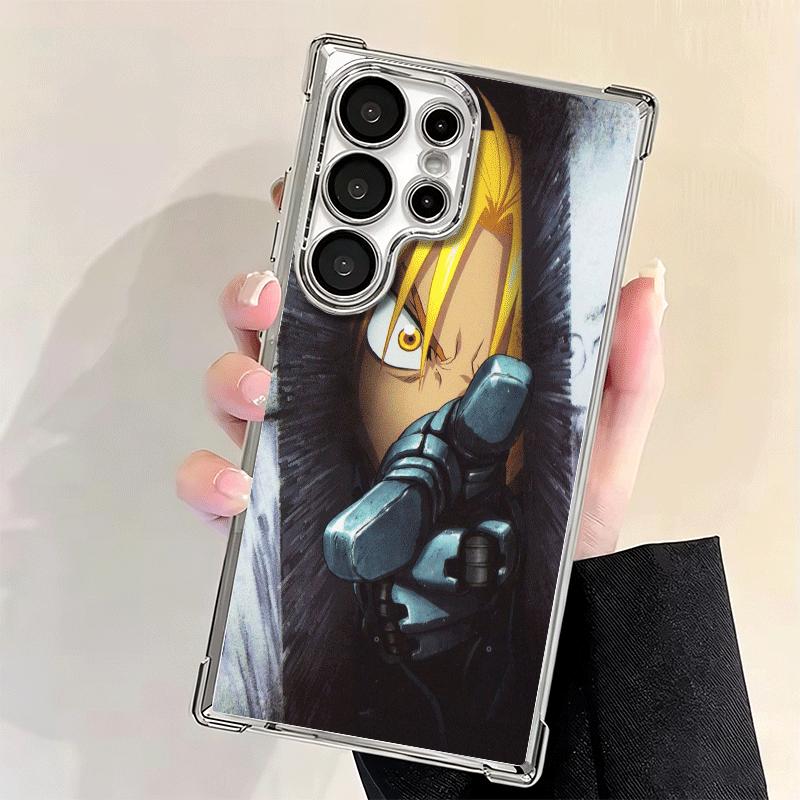 F-ullmetal A-Alchemist Anime Plating Phone Case For Samsung Galaxy S24 S25 FE S26 Edge S23 Ultra S22 S21 Plus S20 Anti-Fall Aira