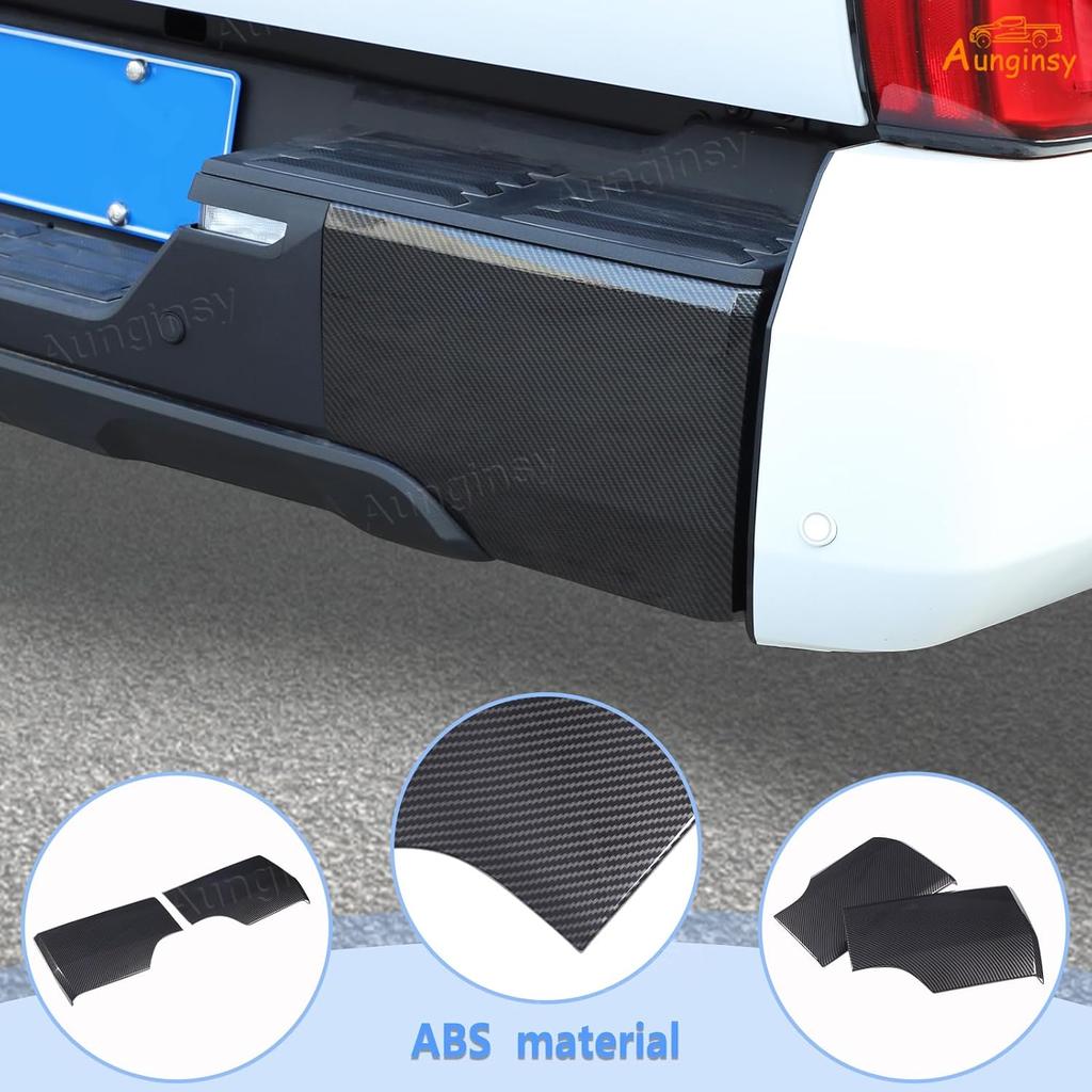 Car Rear Bumper Protector Guard Cover Compatible with Toyota Tundra 2022-2026, Pickup Rear Side Bumper Corner Guard Edge Protection Anti-Collision