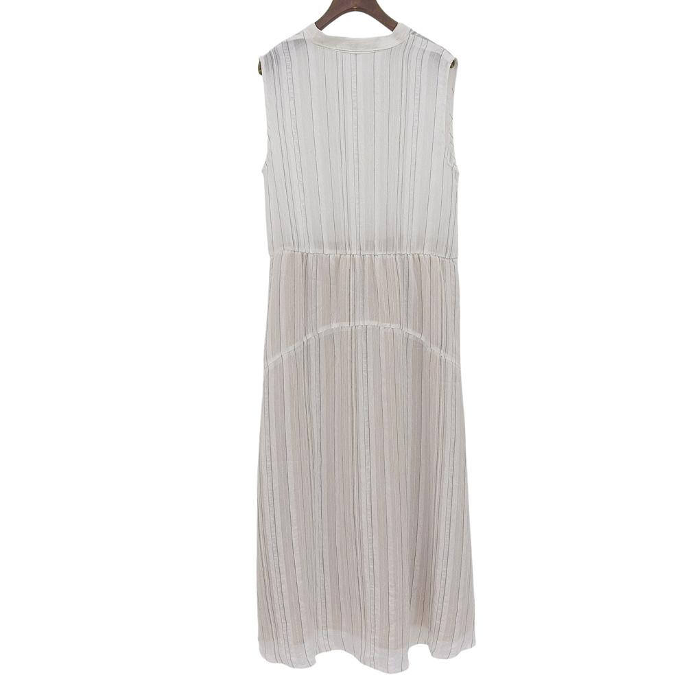 VINCE. Beautiful Drapey Stripe Tiered Dress, Women's, White, Size 6 dress 6 whiteUsed