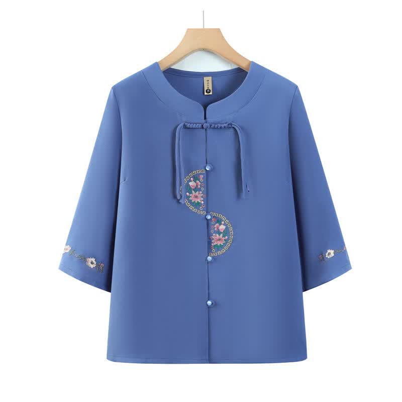 YUZHAOLIN Women's Summer Seven-Sleeve Casual Blouse