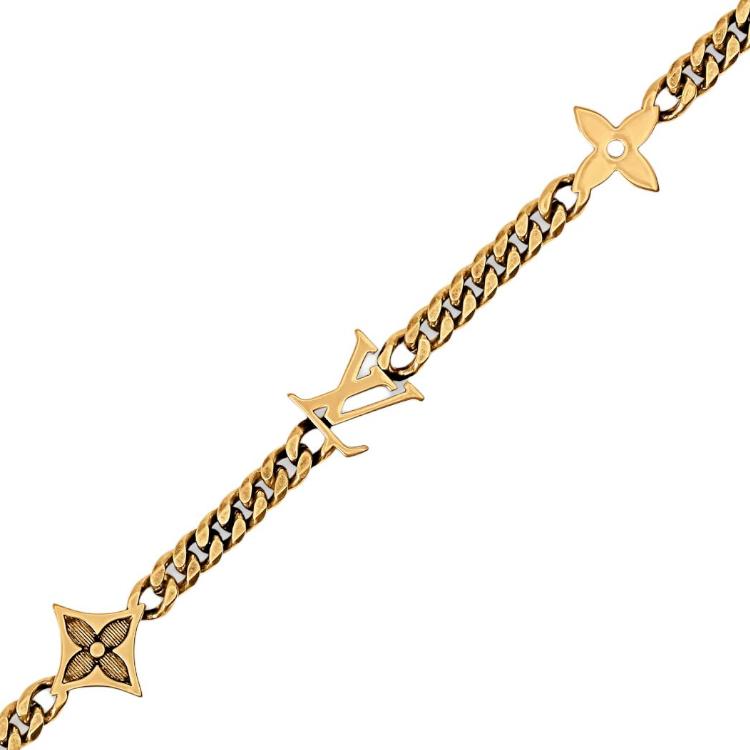 Louis Vuitton Monogram Necklace Men necklaces Gold M03778