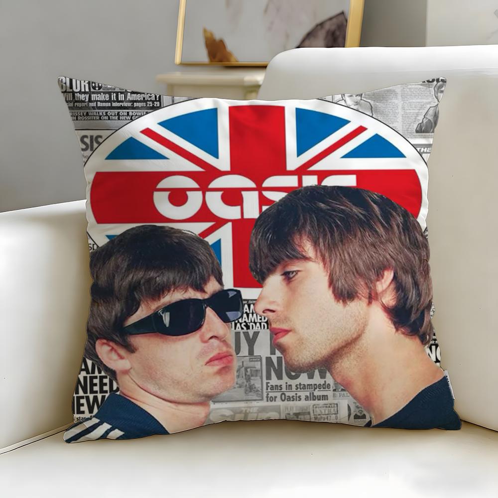 classic band Oasis Cushion Cover Soft  EasyWash Pillow Case  Versatile for Couch Bed Travel and Office