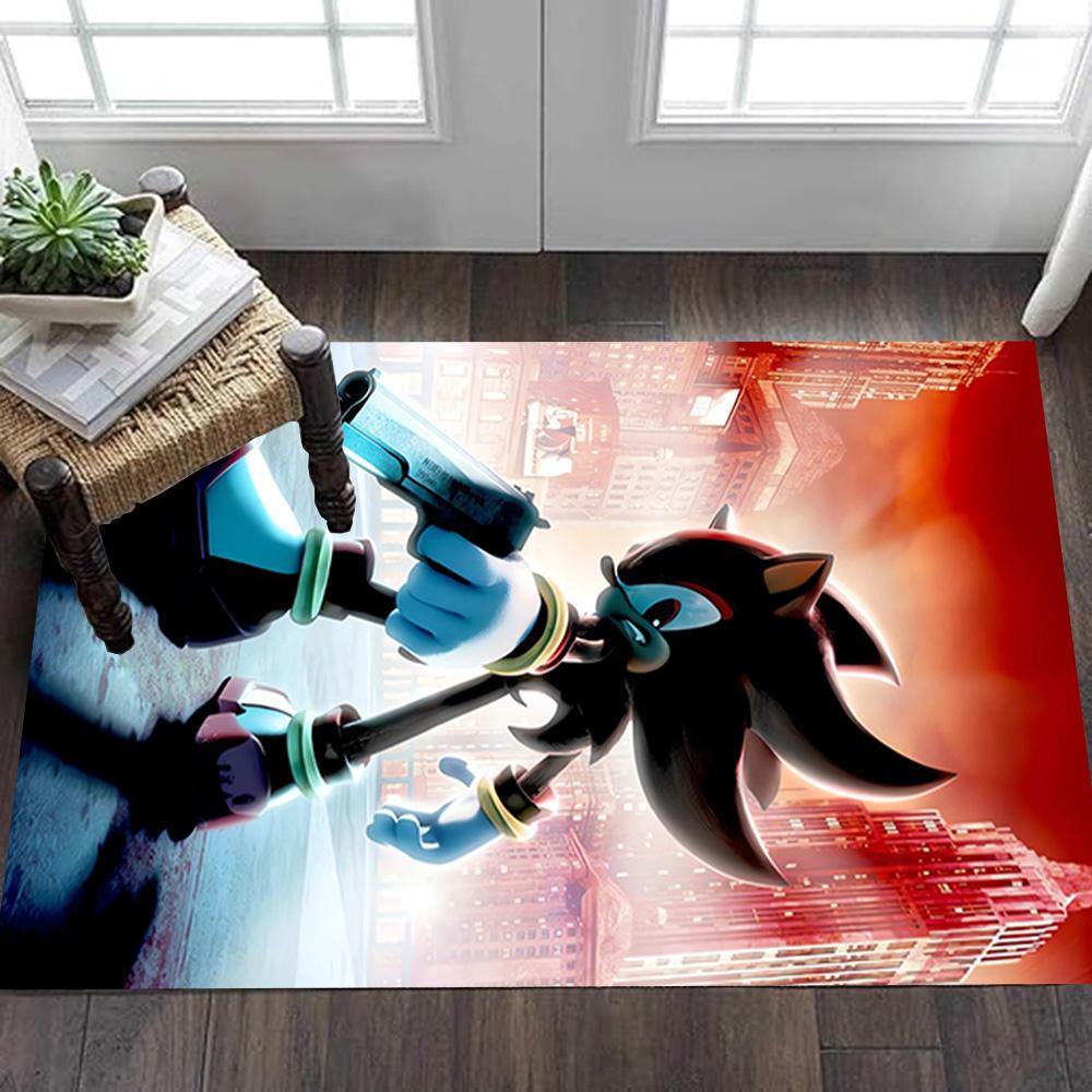Shadow The Hedgehog Art Print Decoration,Carpet,Living Room,Bedroom, Non-slip,Square rug